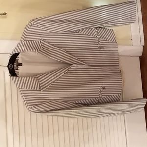 Grey and white blazer